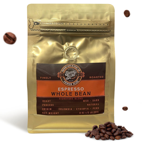 A perfectly balanced shot of Savior’s Blend Espresso with deep, rich flavors.